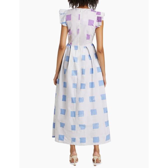 Busayo Ajala Square Batik hand Printed Cotton Maxi Dress size XXL/ US 18 - Picture 2 of 14